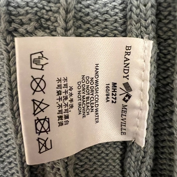 Brandy Melville Teal Cable Knit Crop Cardigan, Women’s Size XS/S - Picture 3 of 5